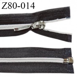 Fermeture zip 80 cm séparable haut de gamme couleur noir largeur 2.7 cm glissière séparable longueur 80 cm largeur 5 mm