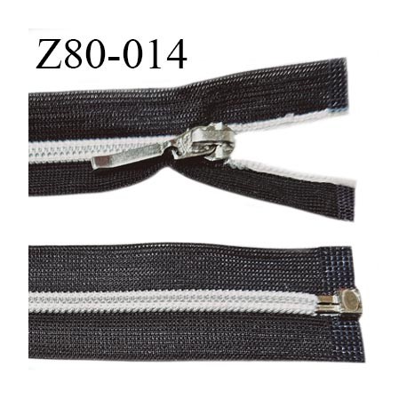 Fermeture zip 80 cm séparable haut de gamme couleur noir largeur 2.7 cm glissière séparable longueur 80 cm largeur 5 mm