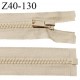 Fermeture zip 40 cm haut de gamme couleur beige largeur 3.2 cm glissière moulée séparable longueur 40 cm