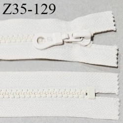 Fermeture zip moulée 35 cm non séparable couleur crème écru largeur 3 cm zip nylon 35 cm largeur 6 mm prix au mètre