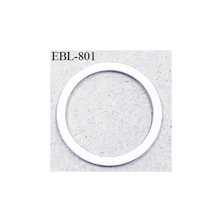 Anneau en métal 18 mm laqué blanc  brillant  pour soutien gorge diamètre intérieur 18 mm prix à l'unité haut de gamme