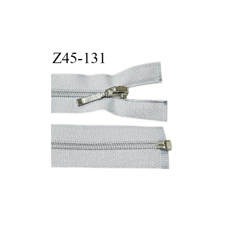 Fermeture zip 45 cm couleur gris longueur 45 cm largeur 2.7 cm séparable glissière métal largeur 5 mm prix à l'unité