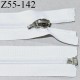 Fermeture 55 cm couleur blanc séparable curseur métal longueur 55 cm largeur 3.2 cm largeur du zip 6.5 mm prix à l'unité