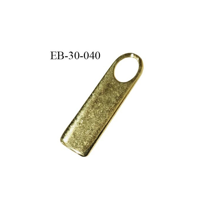 Tirette métal couleur or hauteur 30 mm largeur 9 mm épaisseur 3 mm prix à la pièce