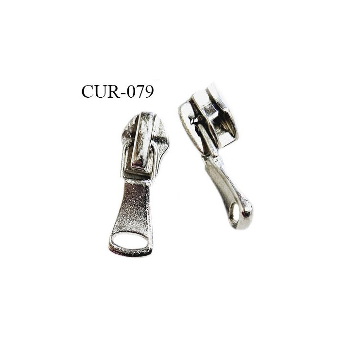 Curseur en métal 6 mm couleur argent pour glissière de 6 mm prix à la pièce