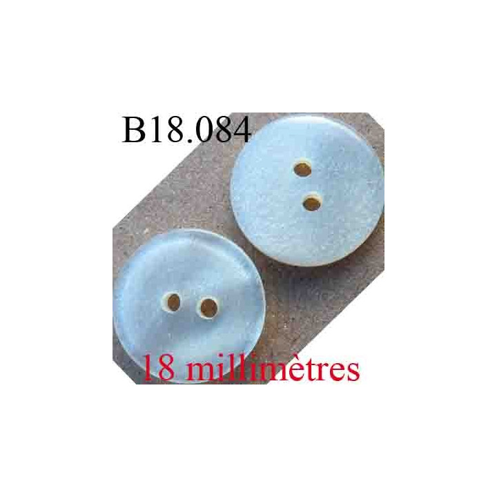bouton 18 mm couleur blanc cassé pailletté brillant 2 trous diamètre 18 mm