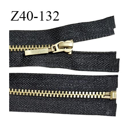 Fermeture zip 40 cm séparable couleur noir largeur 2.7 cm zip métal couleur or 40 cm largeur 4.5 mm prix au mètre