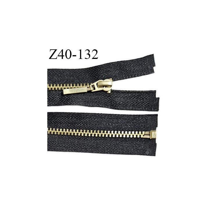 Fermeture zip 40 cm séparable couleur noir largeur 2.7 cm zip métal couleur or 40 cm largeur 4.5 mm prix au mètre