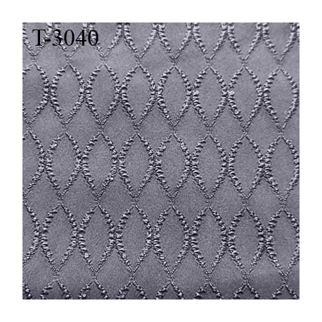 Tissu lycra élasthanne gris motifs haut de gamme 200 gr au m2 largeur 160 cm prix pour 10 cm de longueur et 160 cm de large