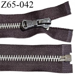 Fermeture zip 65 cm séparable couleur marron largeur 3.7 cm glissière séparable longueur 65 cm largeur 8 mm prix à la pièce