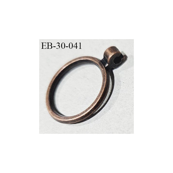 Tirette métal couleur cuivre vieilli diamètre extérieur 30 mm diamètre intérieur 25 mm épaisseur 2 mm prix à la pièce