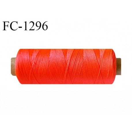 Bobine 500 mètres de fil mousse n°80 polyamide fil super qualité couleur orange fluo longueur 500 m  bobiné en France