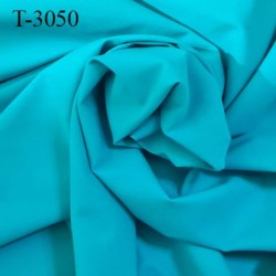 Tissu lycra élasthanne turquoise fin haut de gamme 160 gr au m2 largeur 138 cm prix pour 10 cm de longueur et 138 cm de large