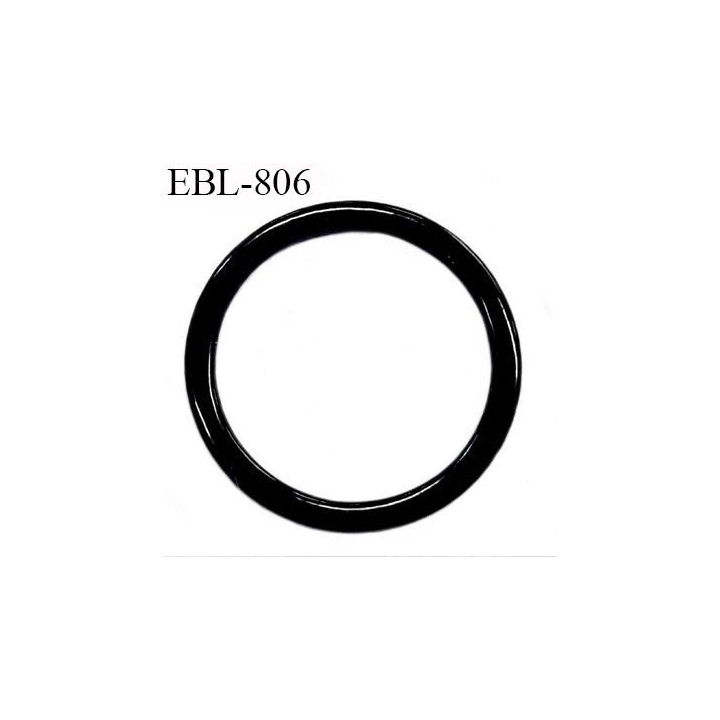 Anneau en métal 18 mm laqué noir  brillant  pour soutien gorge diamètre intérieur 18 mm prix à l'unité haut de gamme