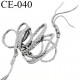 Cordon tresse lacette couleur gris avec perles grises et franges pour ceinture décor et autres