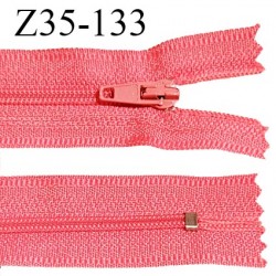 Fermeture zip 35 cm couleur rose non séparable largeur 2.5 cm glissière nylon largeur 4 mm longueur 15 cm prix à l'unité