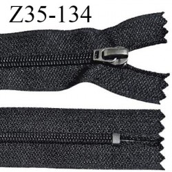 Fermeture zip 35 cm non séparable couleur noir longueur 35 cm largeur 3 cm glissière nylon curseur métal