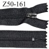 Fermeture 50 cm couleur noir non séparable curseur métal longueur 50 cm largeur 3.2 cm largeur du zip 7 mm prix à l'unité
