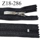 Fermeture zip 18 cm couleur noir non séparable curseur métal avec inscription AIRNESS longueur 18 cm largeur 2.7 cm