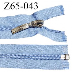 Fermeture zip 65 cm couleur bleu séparable curseur métal avec inscription AIRNESS longueur 65 cm largeur 3.2 cm
