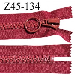 Fermeture zip 46 cm non séparable couleur rouge largeur 42 mm zip moulée couleur rouge largeur 8 mm