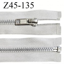 Fermeture zip 45 cm couleur gris clair longueur 45 cm largeur 3.2 cm séparable glissière métal largeur 6 mm prix à l'unité