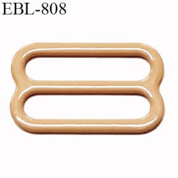 Boucle de réglage 13 mm  réglette métal laqué couleur chair brillant pour soutien gorge largeur intérieur 13 mm  haut de gamme