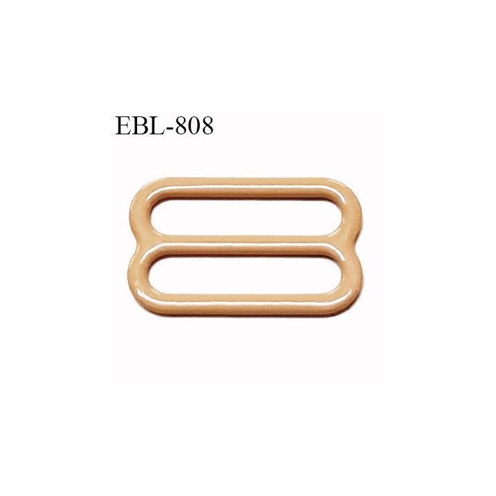 Boucle de réglage 13 mm  réglette métal laqué couleur chair brillant pour soutien gorge largeur intérieur 13 mm  haut de gamme