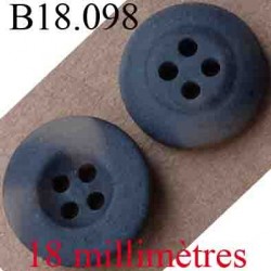 bouton 18 mm couleur gris noir et marron 4 trous diamètre 18 mm