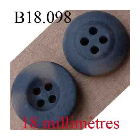 bouton 18 mm couleur gris noir et marron 4 trous diamètre 18 mm
