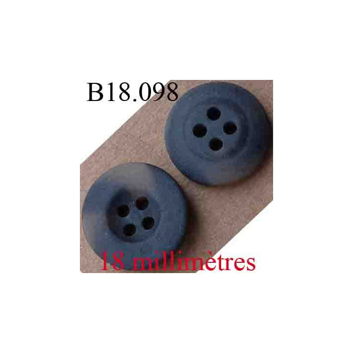 bouton 18 mm couleur gris noir et marron 4 trous diamètre 18 mm