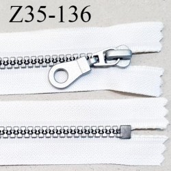 Fermeture zip 35 cm séparable couleur naturel zip glissière couleur gris largeur 6mm longueur 35 cm largeur 30 mm prix à l'unité