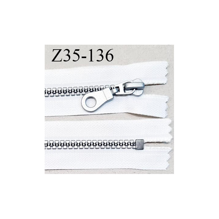 Fermeture zip 35 cm séparable couleur naturel zip glissière couleur gris largeur 6mm longueur 35 cm largeur 30 mm prix à l'unité