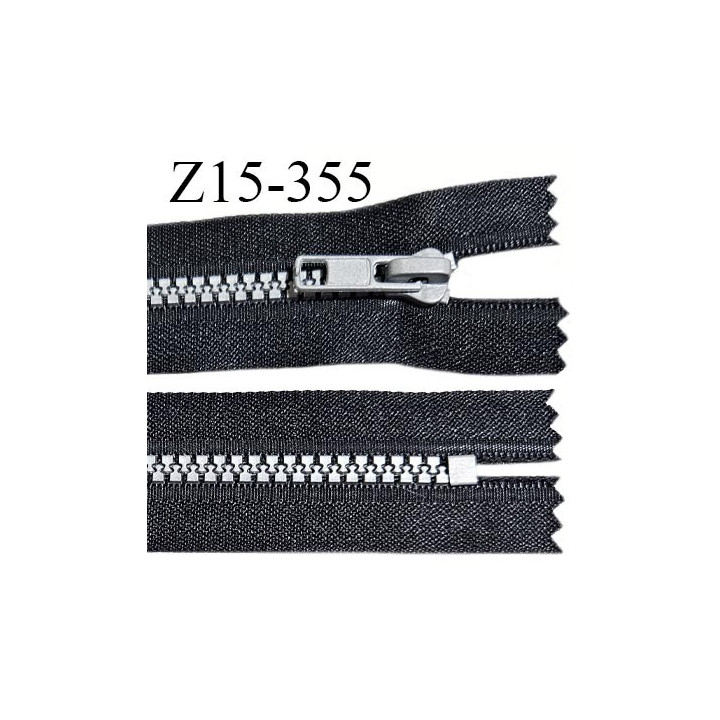 Fermeture zip 15 cm couleur noir non séparable largeur 3.2 cm glissière moulée largeur 6 mm longueur 15 cm prix à l'unité