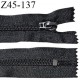 Fermeture zip 45 cm non séparable couleur noir largeur 32 mm glissière largeur 7 mm longueur 45 cm prix à l'unité