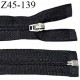 Fermeture zip 45 cm séparable couleur noir largeur 25 mm glissière largeur 5 mm longueur 45 cm prix à l'unité