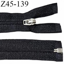 Fermeture zip 45 cm séparable couleur noir largeur 25 mm glissière largeur 5 mm longueur 45 cm prix à l'unité