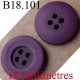 bouton 18 mm couleur prune 4 trous diamètre 18 mm