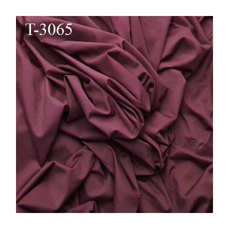 Tissu lycra élasthanne lie de vin très haut de gamme 240 gr au m2 largeur 170 cm prix pour 10 cm de longueur et 170 cm de large