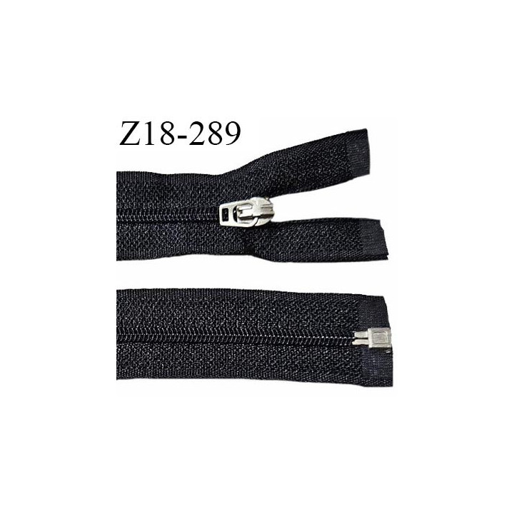 Fermeture zip 18 cm couleur noir séparable curseur métal longueur 18 cm largeur 2.5 cm largeur du zip 4 mm prix à l'unité