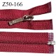 Fermeture zip 50 cm séparable couleur rouge largeur 25 mm zip glissière nylon largeur 4 mm longueur 50 cm prix à l'unité
