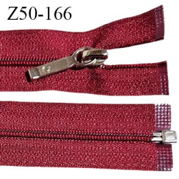 Fermeture zip 50 cm séparable couleur rouge largeur 25 mm zip glissière nylon largeur 4 mm longueur 50 cm prix à l'unité