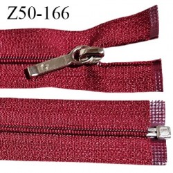 Fermeture zip 50 cm séparable couleur rouge largeur 25 mm zip glissière nylon largeur 4 mm longueur 50 cm prix à l'unité