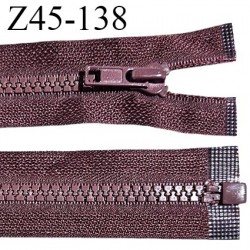 Fermeture zip 45 cm séparable couleur bordeaux largeur 30 mm zip moulée largeur 6 mm longueur 45 cm prix à l'unité
