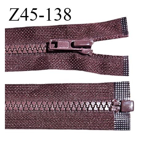 Fermeture zip 45 cm séparable couleur bordeaux largeur 30 mm zip moulée largeur 6 mm longueur 45 cm prix à l'unité