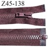 Fermeture zip 45 cm séparable couleur bordeaux largeur 30 mm zip moulée largeur 6 mm longueur 45 cm prix à l'unité