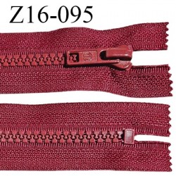 Fermeture zip moulée 16 cm non séparable couleur rouge largeur 3.2 cm zip nylon 16 cm largeur 6 mm prix au mètre