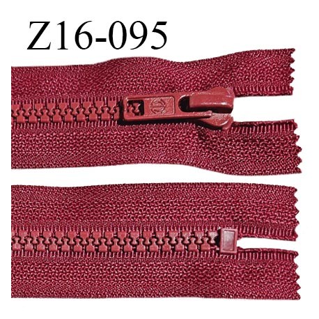 Fermeture zip moulée 16 cm non séparable couleur rouge largeur 3.2 cm zip nylon 16 cm largeur 6 mm prix au mètre
