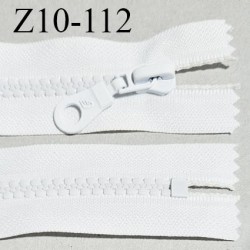 Fermeture zip moulée 10 cm non séparable couleur blanc largeur 3 cm zip 10 cm largeur 6 mm prix au mètre