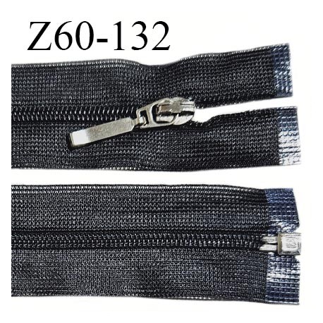 Fermeture zip 60 cm couleur noir séparable curseur métal longueur 60 cm largeur 2.8 cm largeur du zip 4 mm prix à l'unité